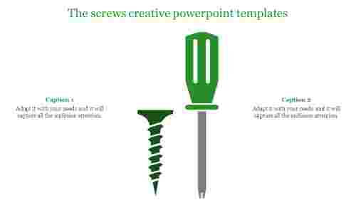 creative powerpoint templates-The screws creative powerpoint templates-Green